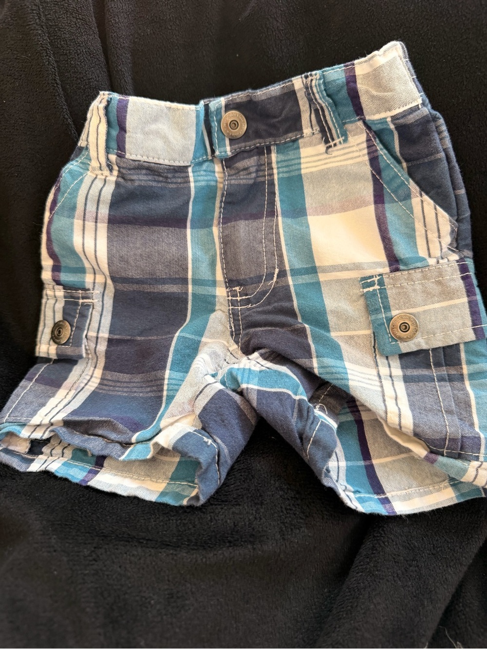 Calvin Klein  Plaid Boys' Cargo Shorts - Kid's Summer Bottoms
